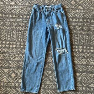 Levi's 94 baggy Denim Jeans size 26 ripped High rise